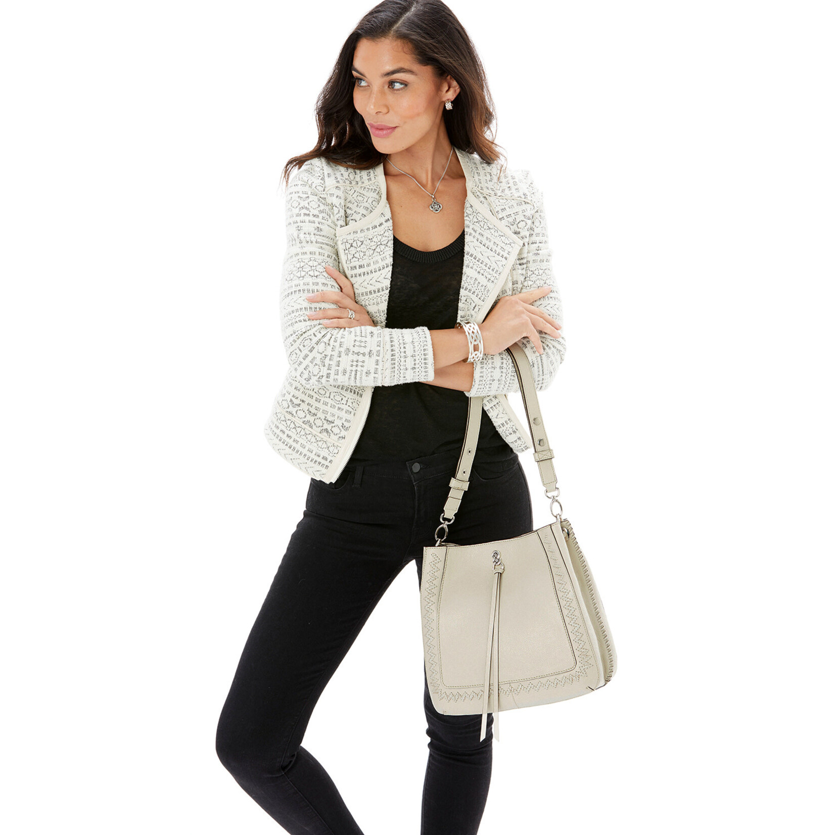 Brighton Georgia Convertible Hobo White