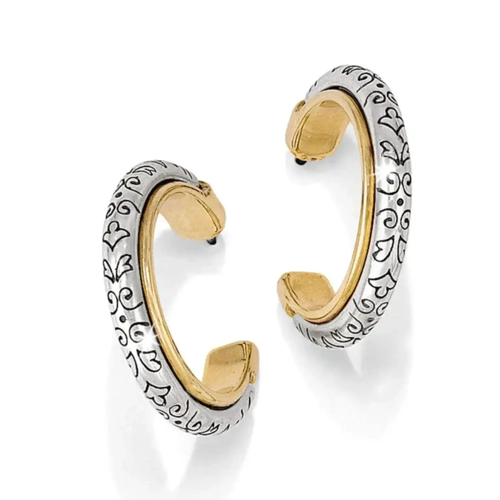 Brighton Venezia Two Tone Hoop Post Earrings