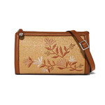 Brighton Everbloom Straw Crossbody Bag in Brown