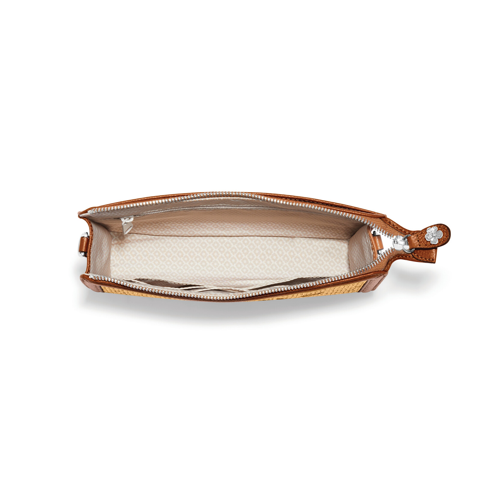 Brighton Everbloom Straw Crossbody Bag in Brown