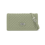 Brighton Interlok Braid Large Wallet in Sage