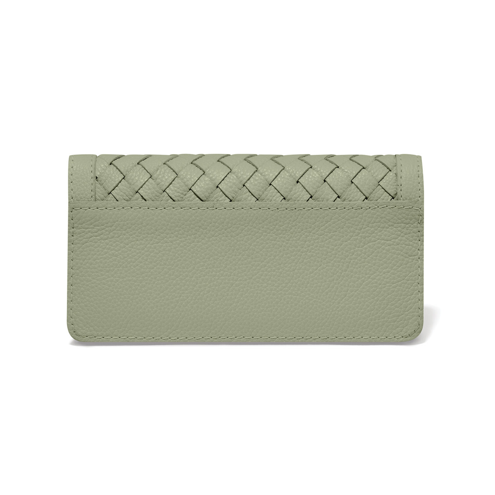 Brighton Interlok Braid Large Wallet in Sage