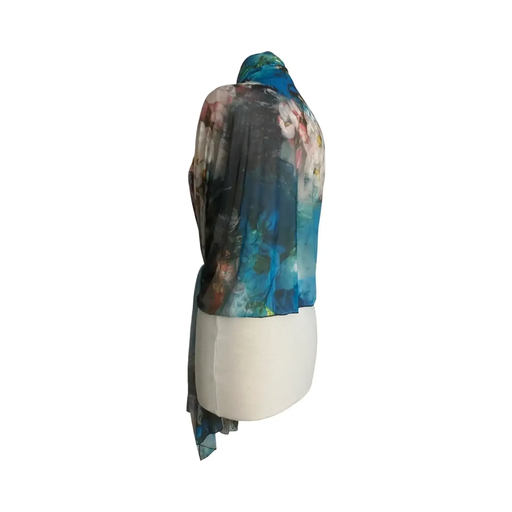 Tianna Long & Wide Print Mesh Shawl Stole Wrap