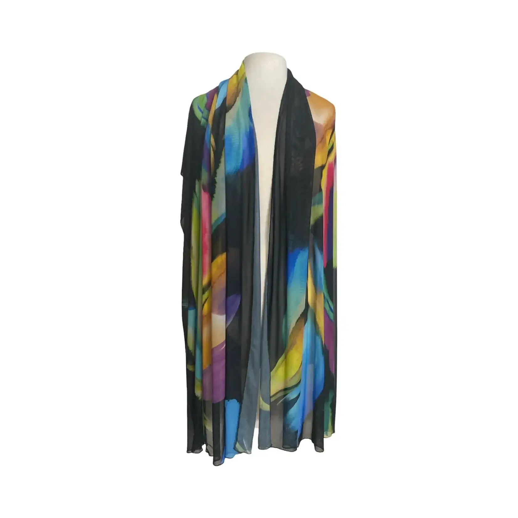 Glory Long & Wide Print Mesh Shawl Stole Wrap