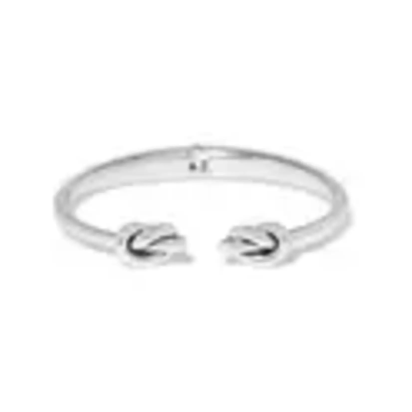 Brighton Interlok Single Knot Hinged  Bracelet Silver