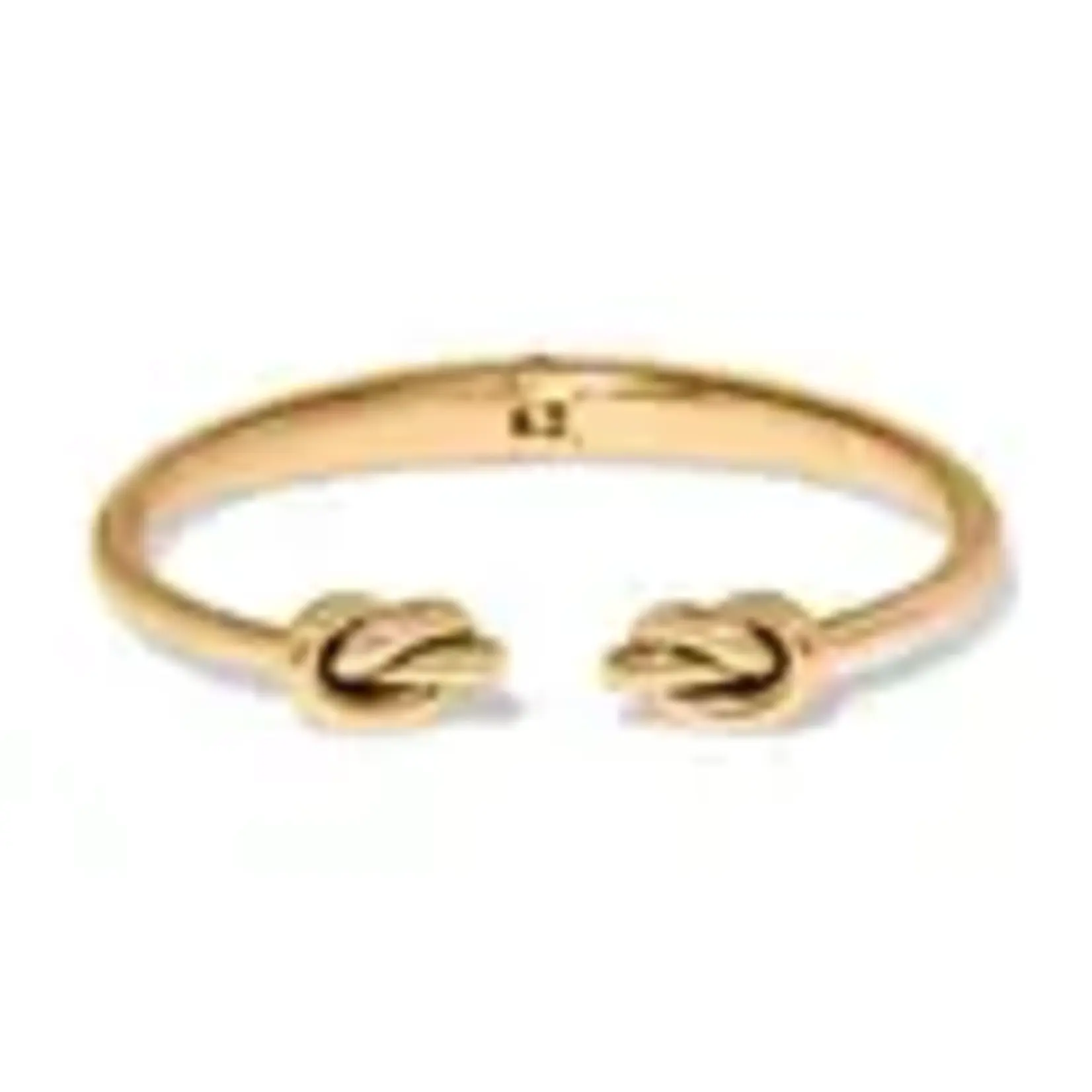 Brighton Interlok Single Knot Hinged Bracelet Gold