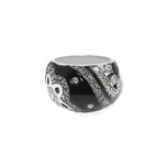 Brighton Flora Blk Ring Size 8