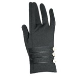 Jeanne Simmons Texting 3 Button Poly Spandex Gloves in Black
