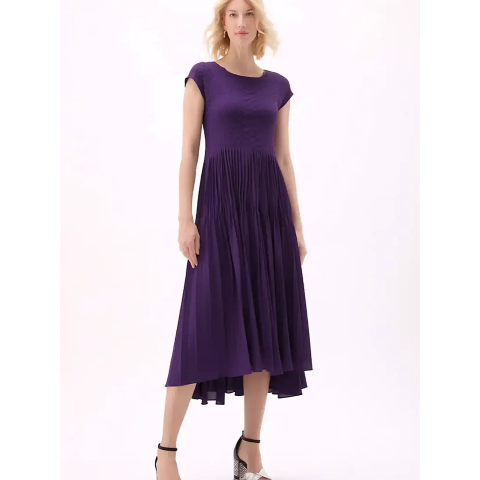 Ellyndale Pleated Dress w/Cupsleeves Violet OS