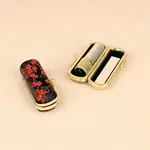 Cathayana Cherry Blossom Lipstick Case/Holder in Black/Red