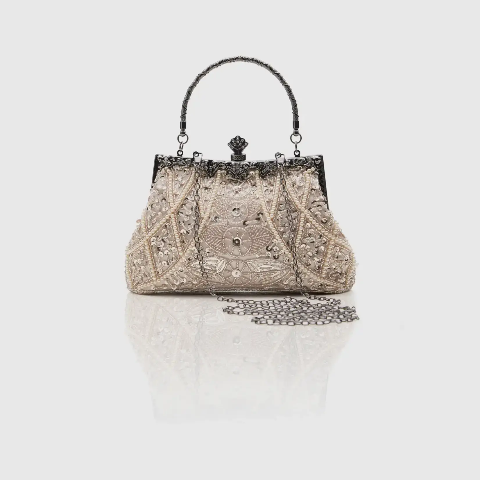Babeyond 1920s Vintage Flapper Beaded Clutch Tpe