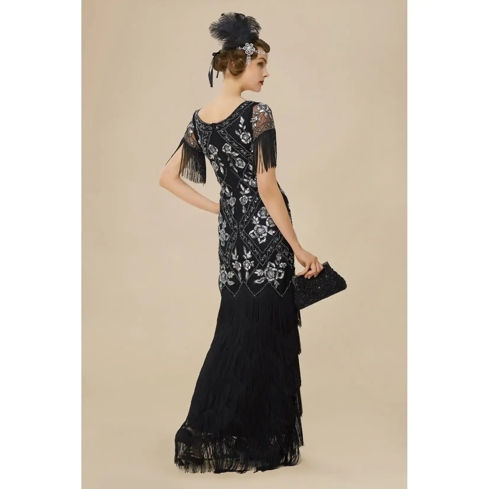 Babeyond Flowery Multi-Layer Maxi Mermaid Dress
