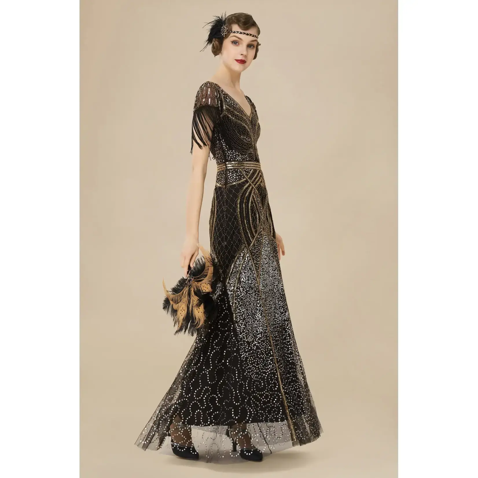 Babeyond Mermaid Beaded Maxi Dress