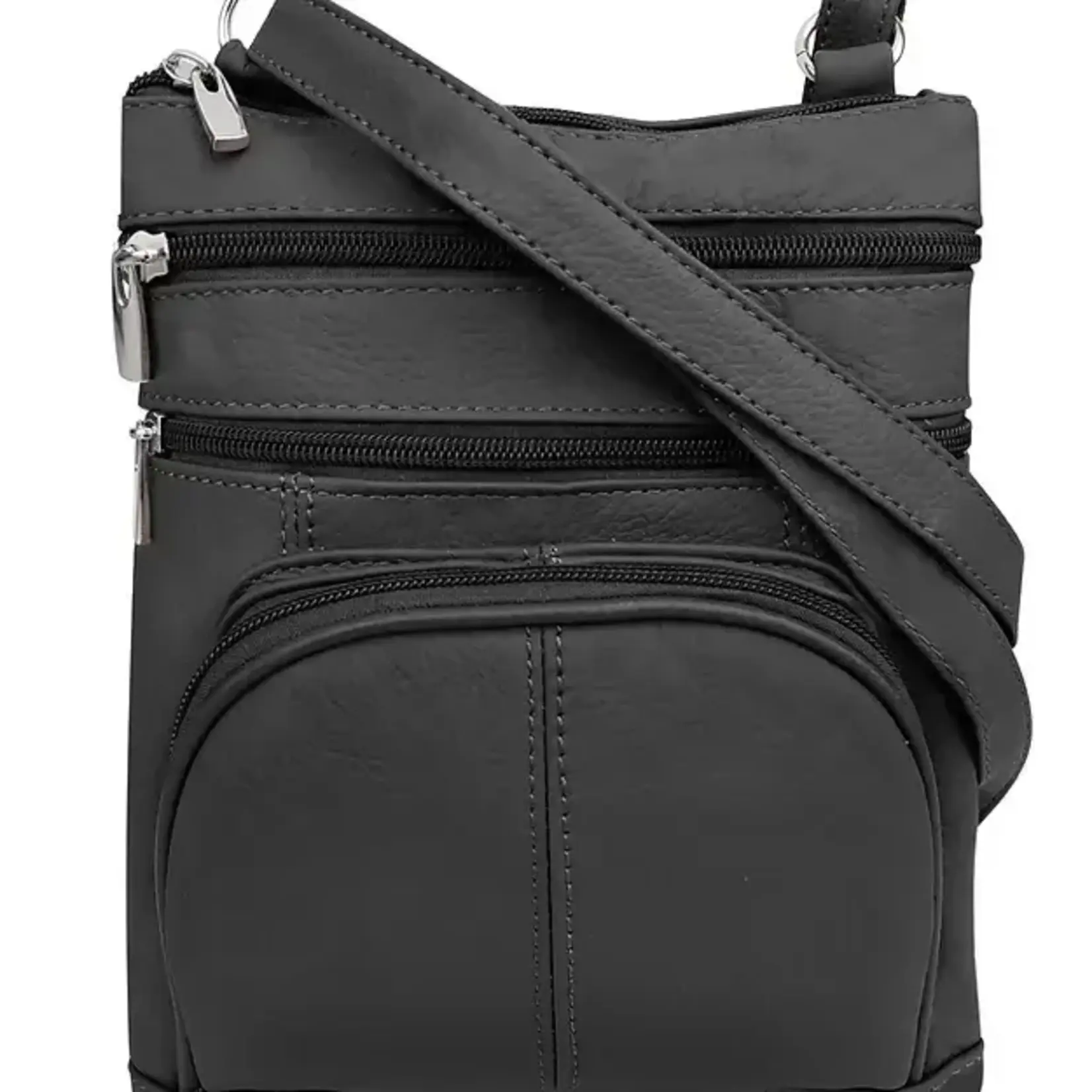 Roma Leathers Cowhide Crossbody Rfid  Front Bottom Pkt