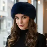 Sensibling Elegant Faux Fur Headband Earmuff Navy