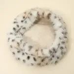 Sensibling Plush Faux Fur Round Winter Beret Grey