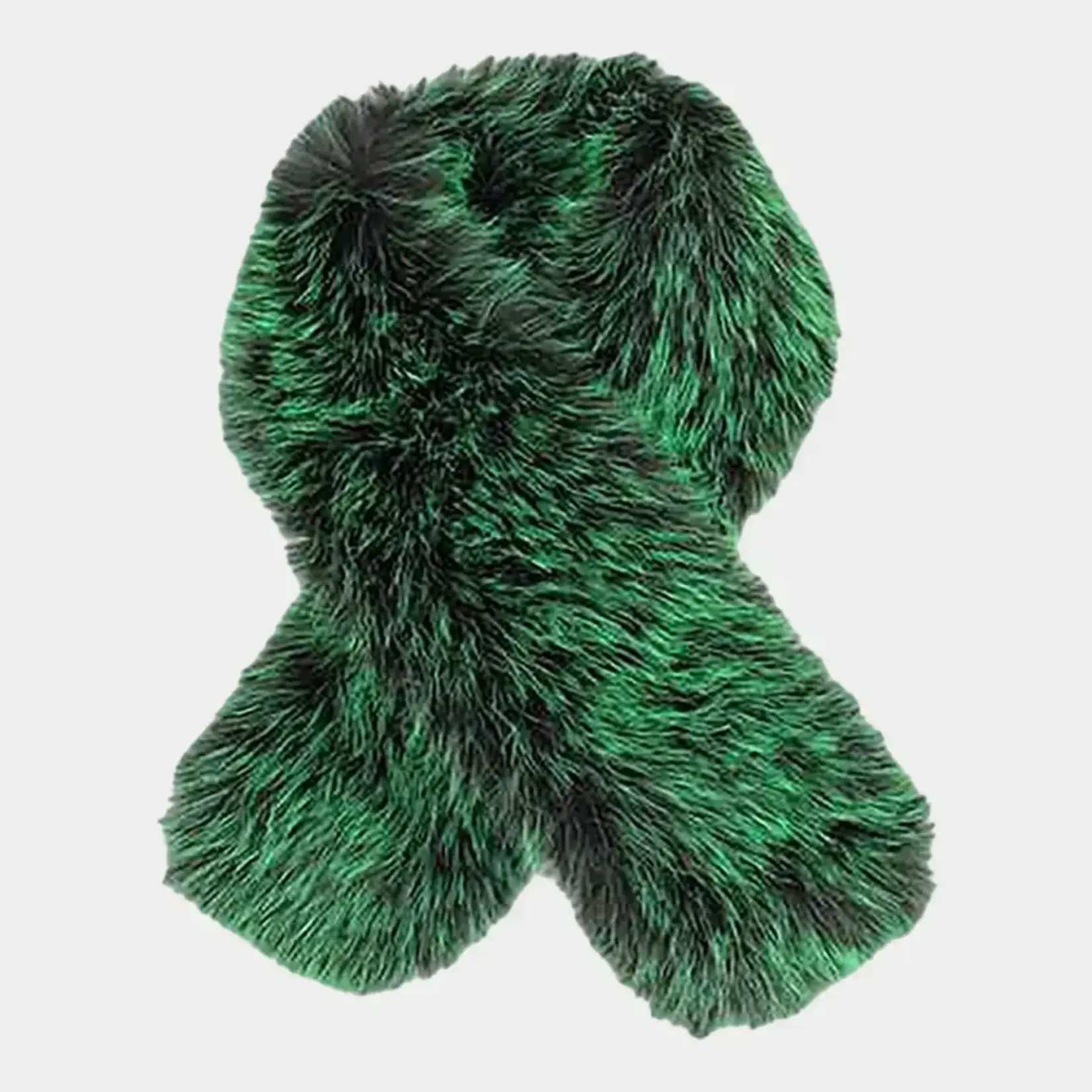 Sensibling Plush  Faux Fur Winter Scarf Green