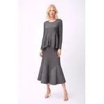 Ellyndale Pleated Flare Skirt in Grey - One Size