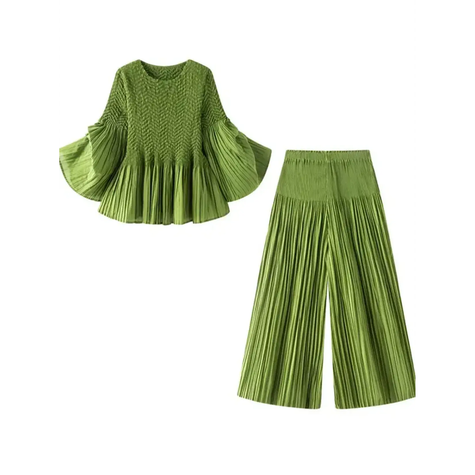 Ellyndale Pleated Pants In Green OS