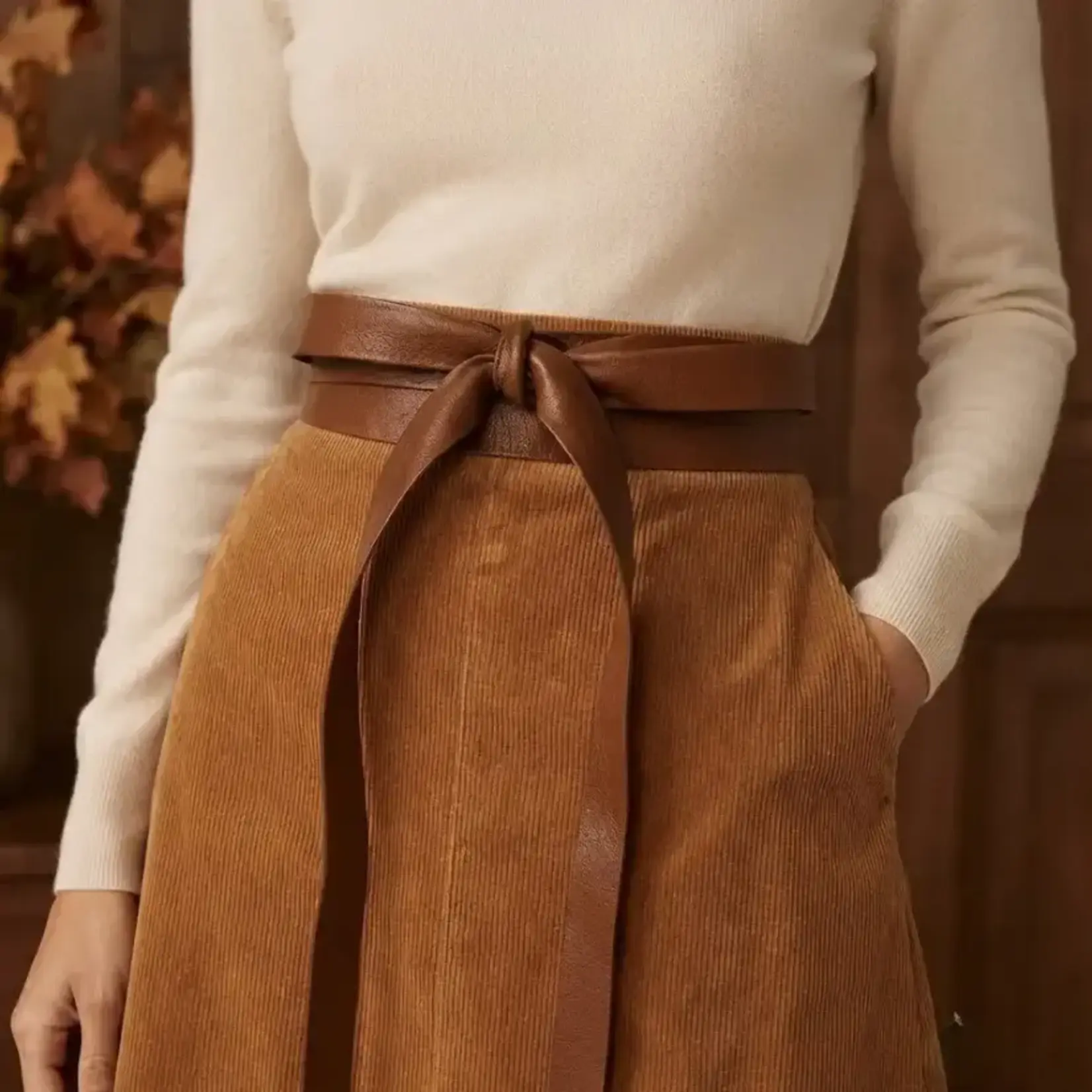 ADA Original Leather Wrap Belt in Whiskey