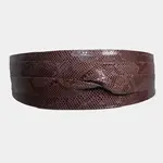 ADA Original Leather Wrap Belt in Chocolate Python