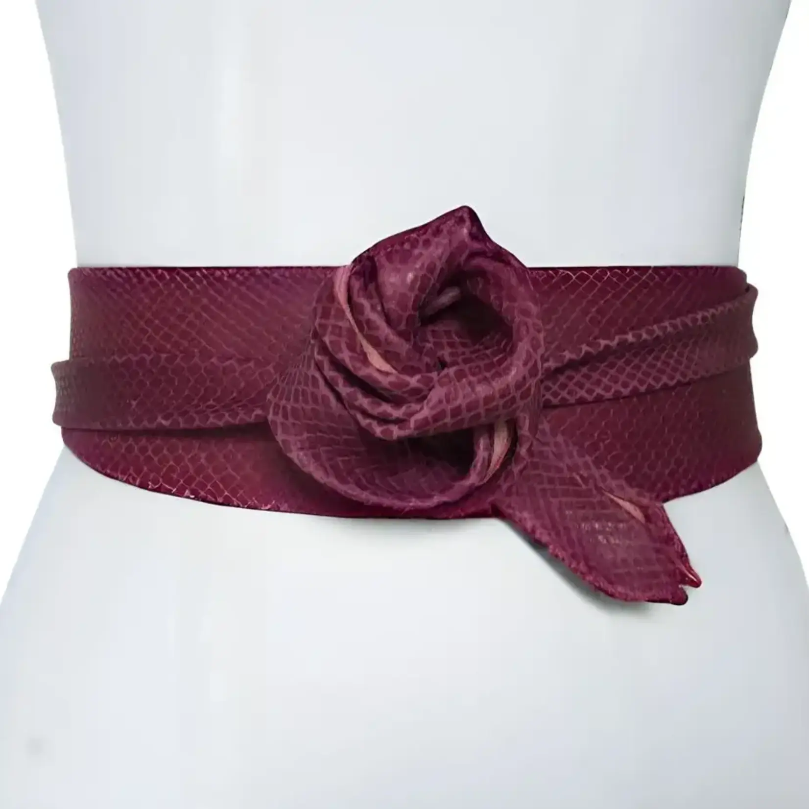 ADA Original Leather Wrap Belt in Orchid Python