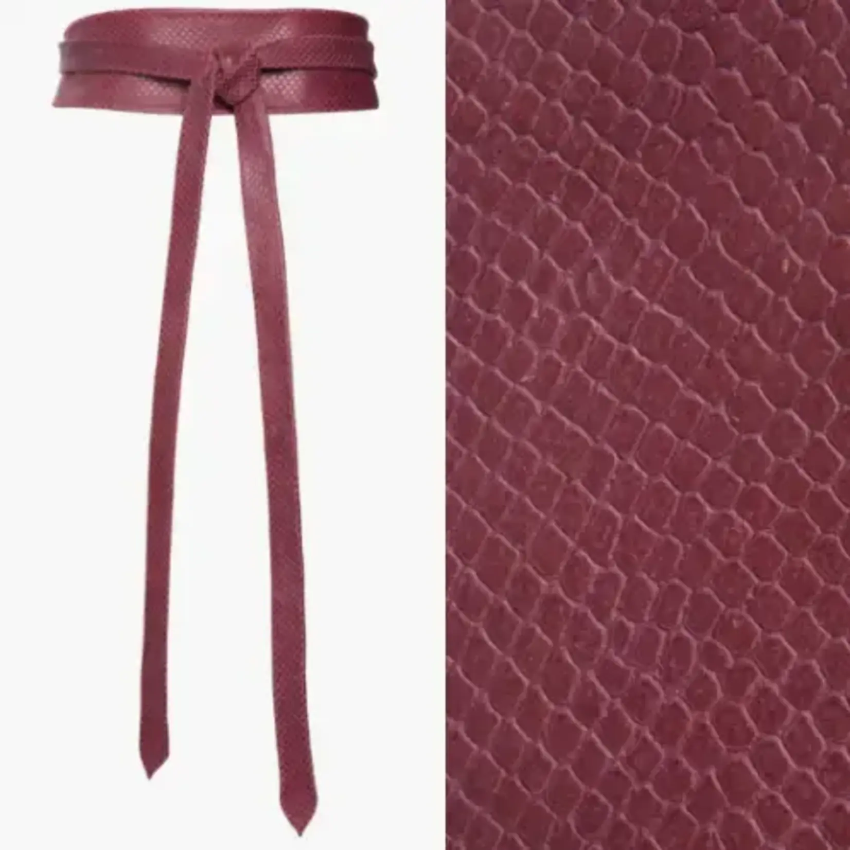 ADA Original Leather Wrap Belt in Orchid Python