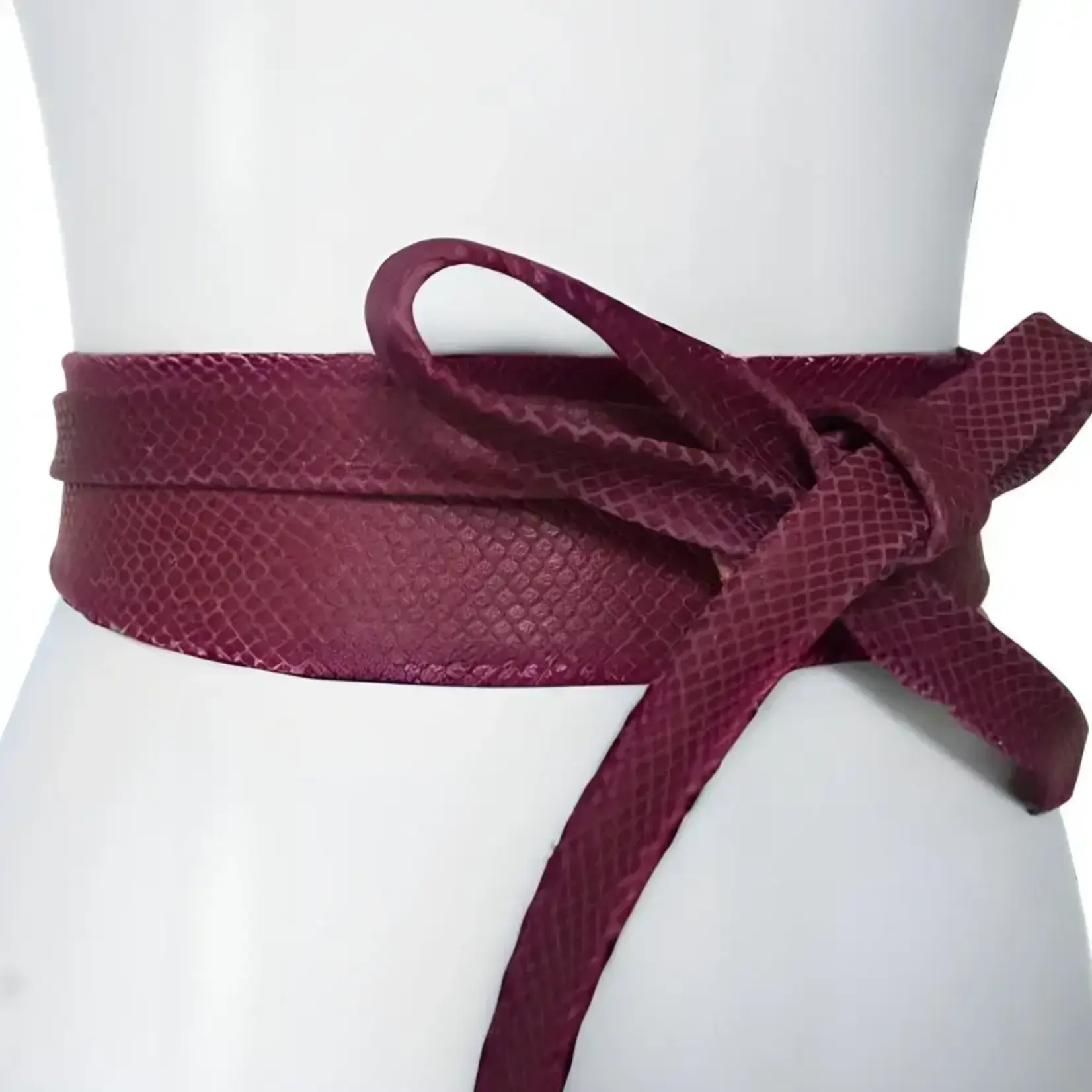 ADA Original Leather Wrap Belt in Orchid Python