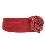 ADA Original Leather Wrap Belt in Red Python