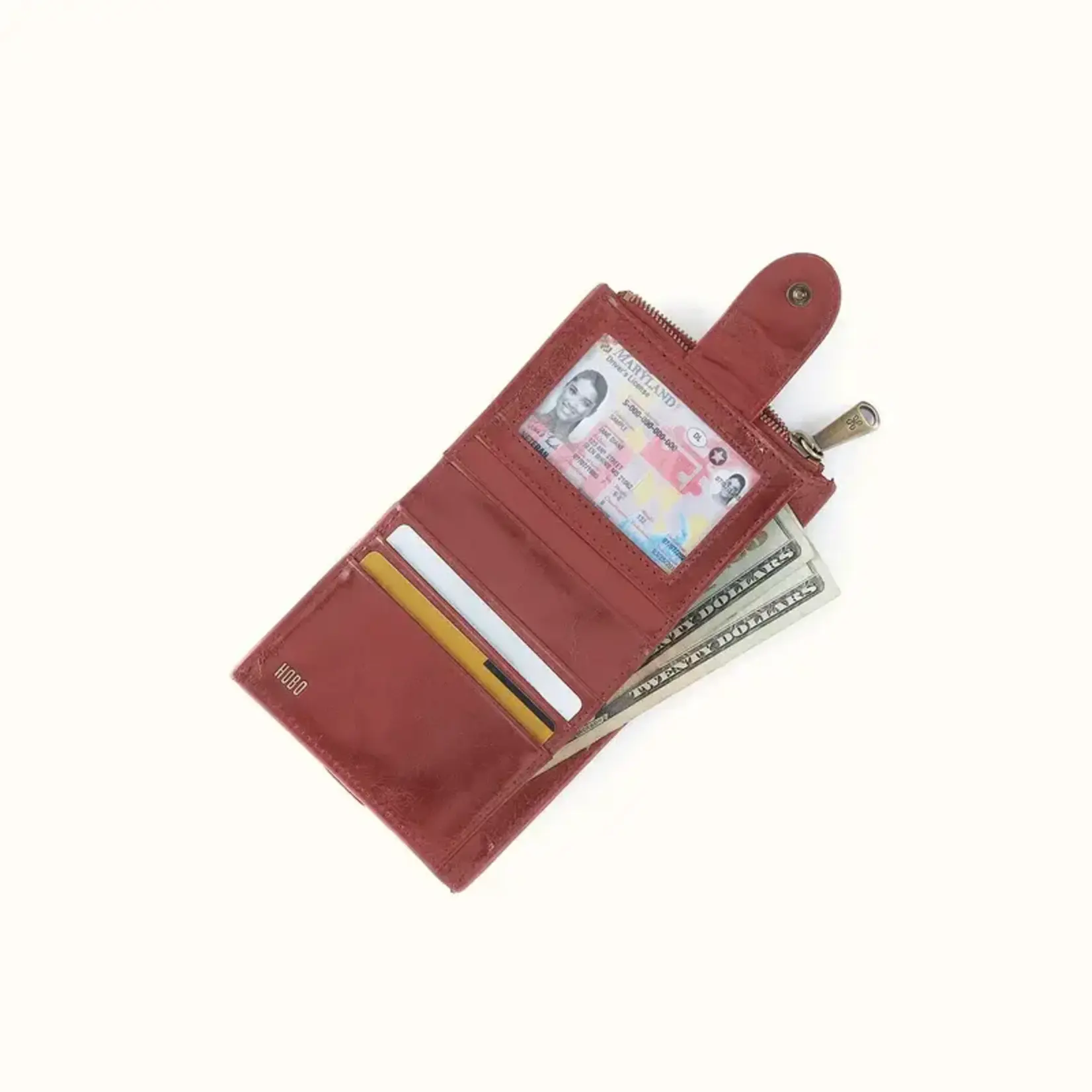 HOBO Dunn Mini Wallet in Rosewood