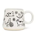 Oversize Mug with Cats-4H" 17oz