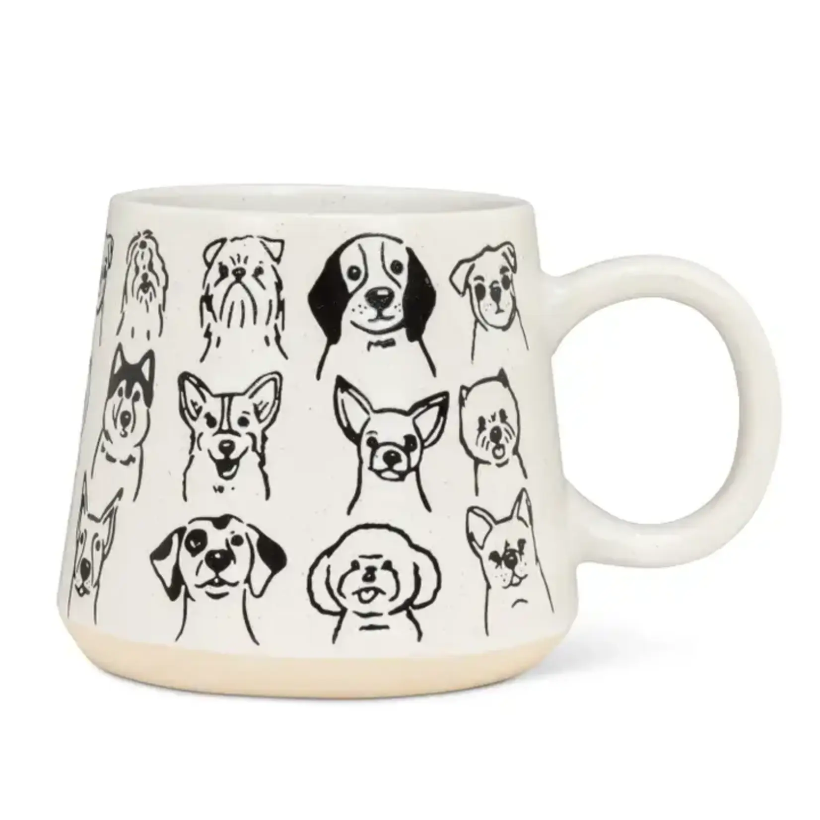 Oversize Mug with Dogs- 4"H 17oz