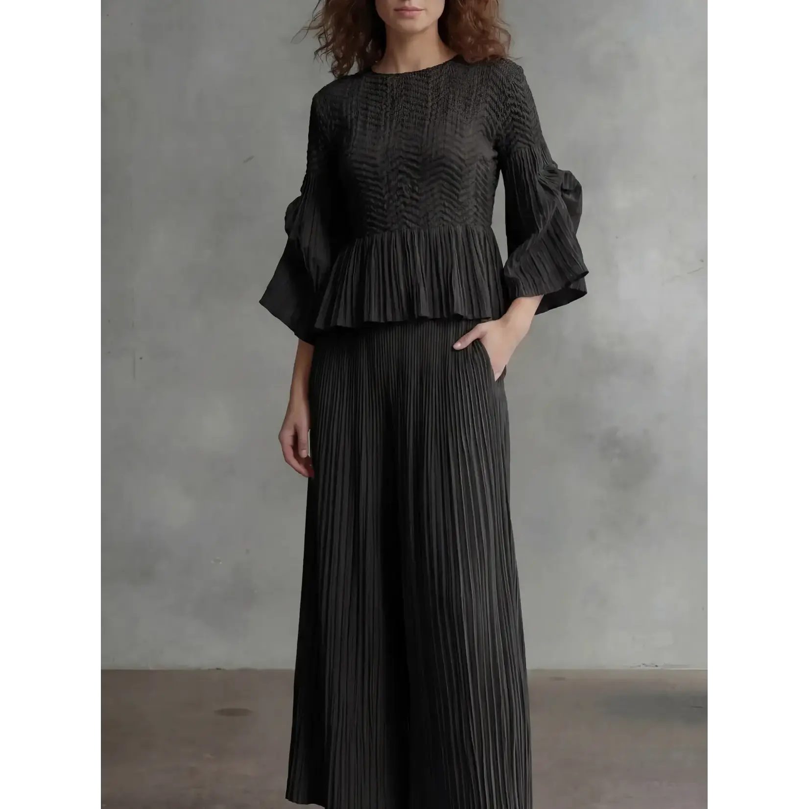 Ellyndale Pleated Pants in Black OS