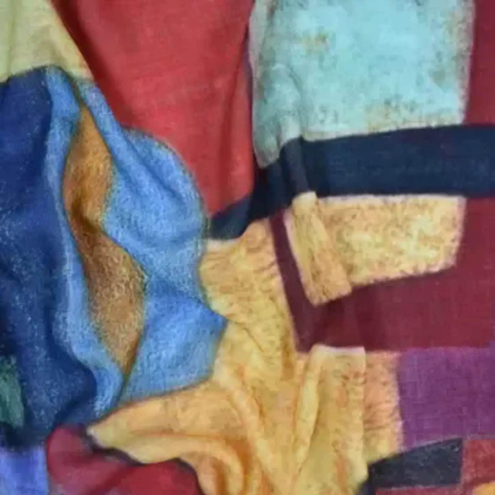 Umberto Artful Geo Twill Wool Scarf