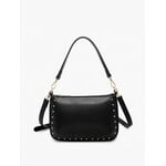 Jen & Co Carmen Studded Crossbody w/ Shoulder Strap in Black
