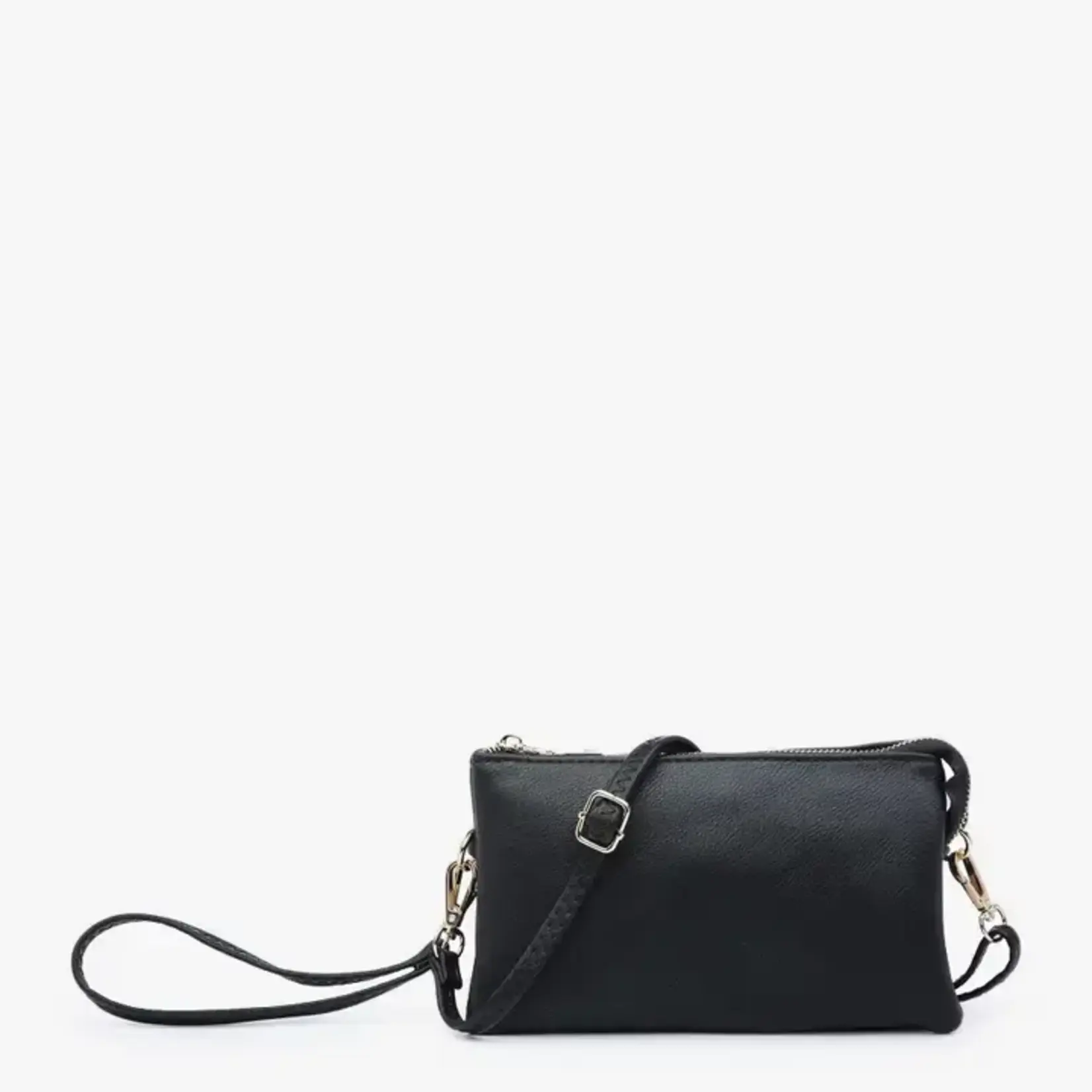 Jen & Co Riley Vegan Leather Double-Sided Wristlet/Crossbody - Black