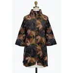 Damee Flower Painting Long Windbreaker Jkt, Multi