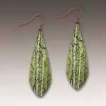 Illustrated Light Aspen Grove Nature Photography Long Drop Handmade Earrings