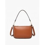Jen & Co Carmen Studded Crossbody w/ Shoulder Strap in Brown