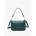 Jen & Co Carmen Studded Crossbody w/ Shoulder Strap in Peacock