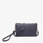 Jen & Co Riley Vegan Leather Double-Sided Wristlet/Crossbody - Dusk Purple
