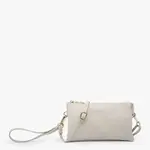 Jen & Co Riley Vegan Leather Double-Sided Wristlet/Crossbody - Ivory (IV)