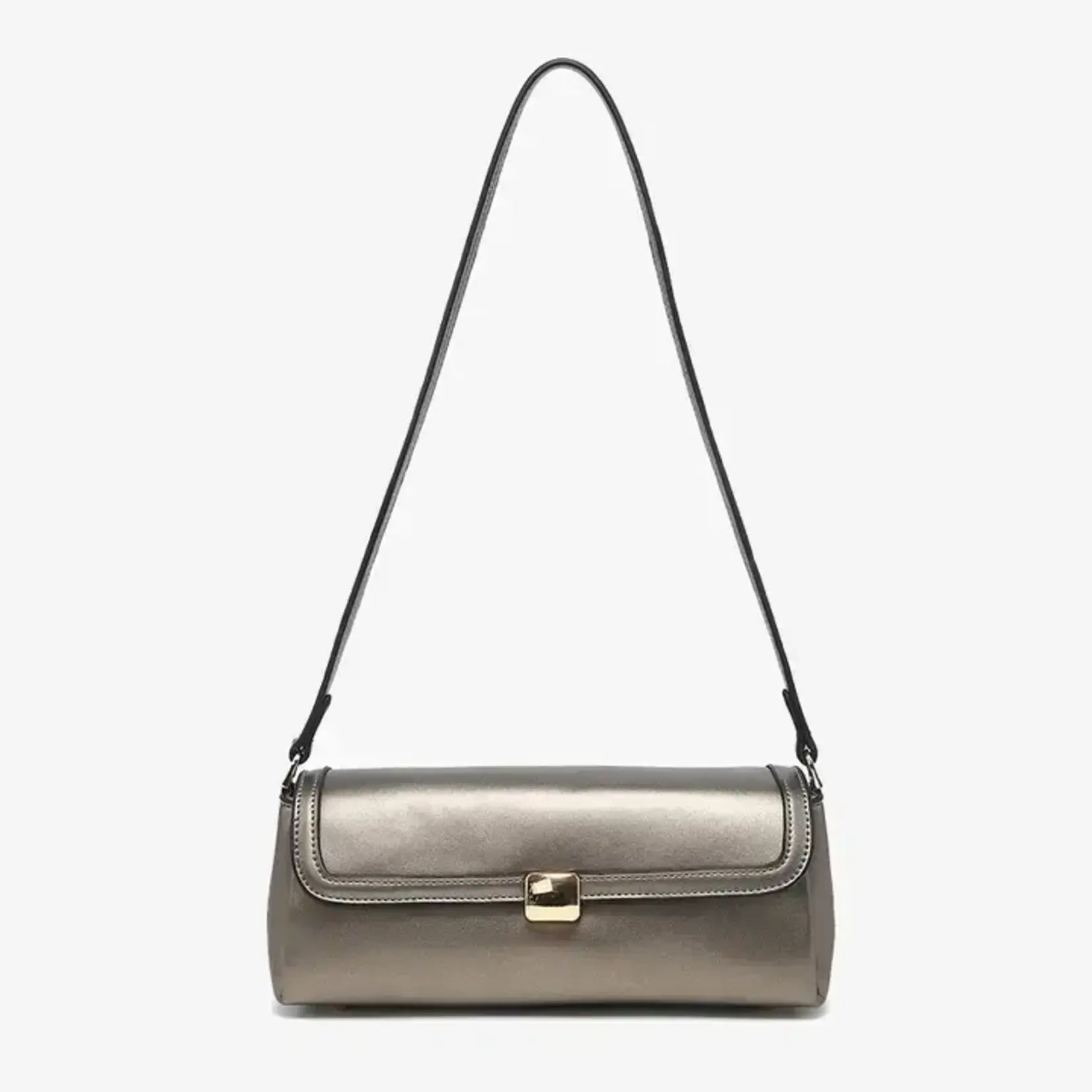Jen & Co Rochelle Baguette Flapover Shoulder Bag Pewter