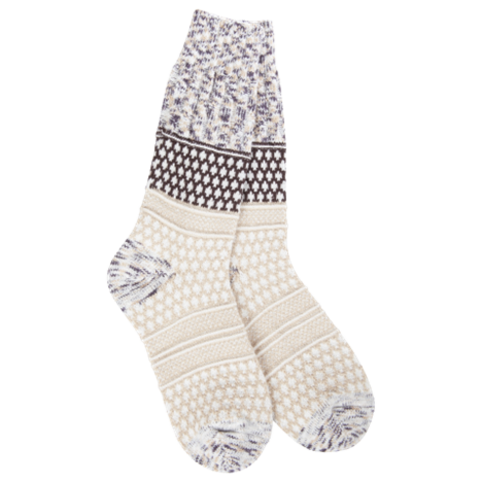 Weekend Gallery Textured Crew -  Cookie Dough Multi