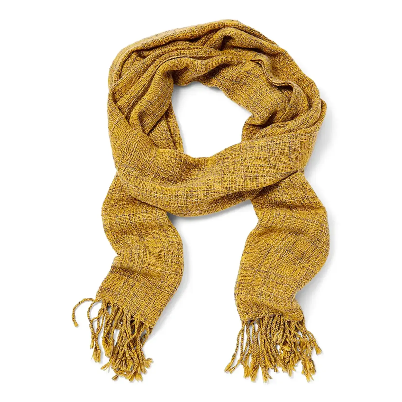 Woven Dark Golden Scarf