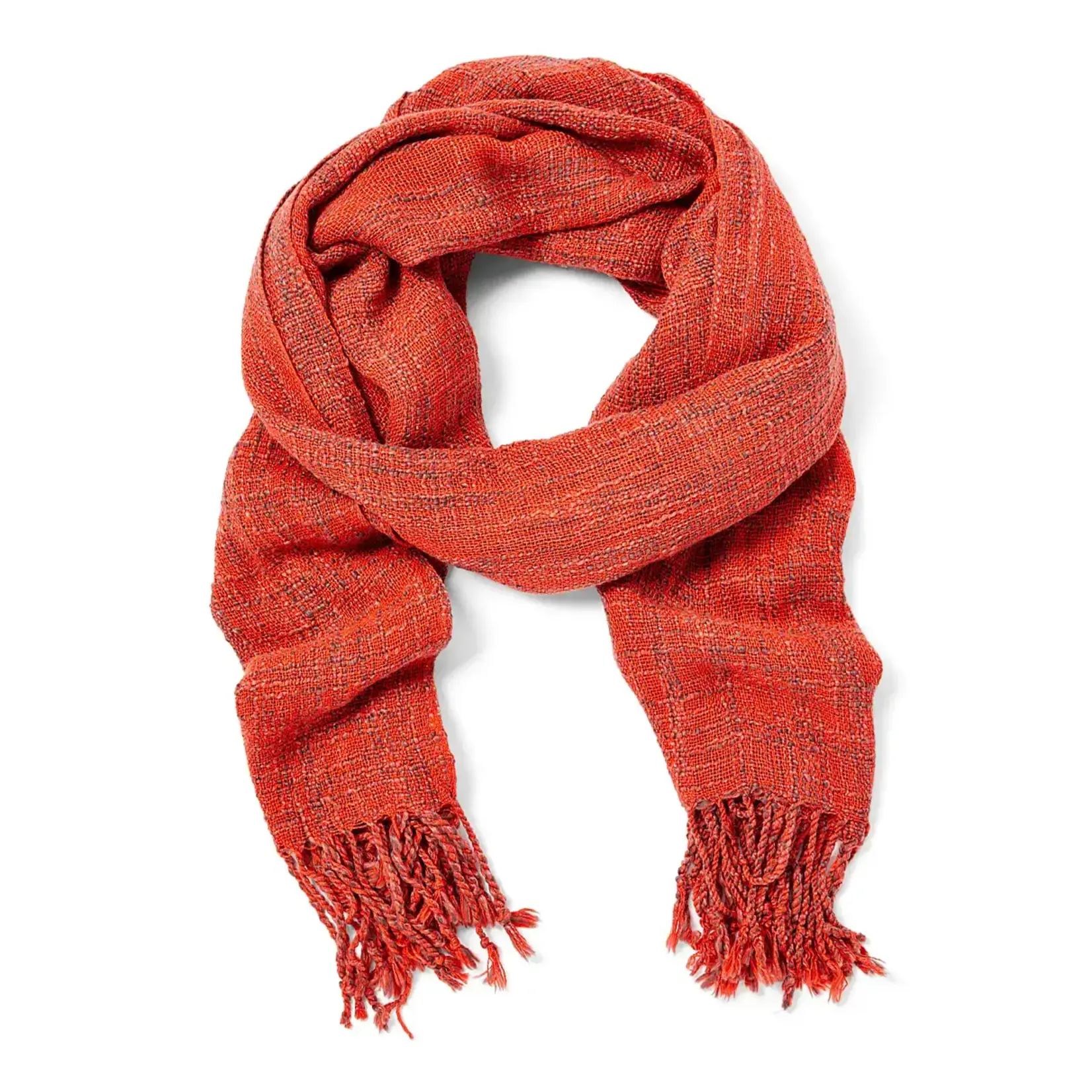 Woven Orange Scarf