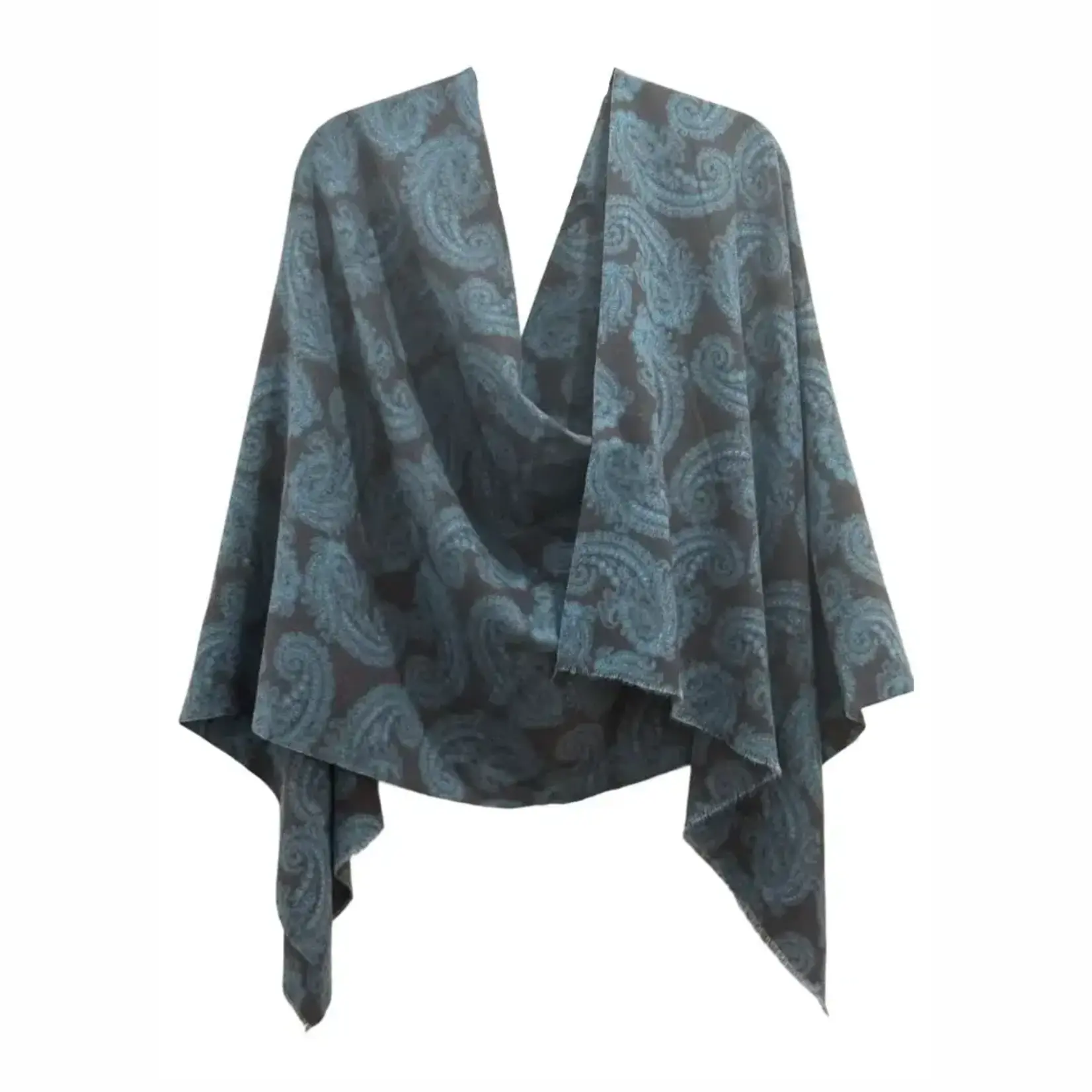 Paisley Shawl/Scarf in Dusty Teal