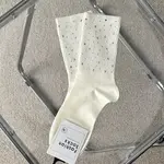 Dipped Shop Rhinestone Ribbed Simple Cotton Socks