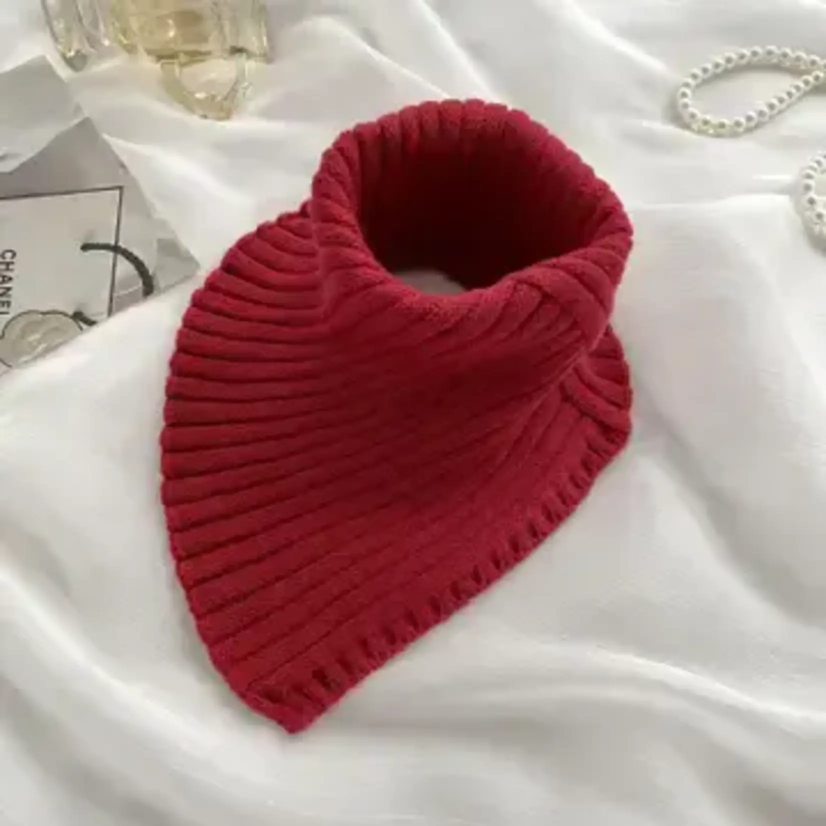 Dipped Shop Solid Color High Collar Warm Knit Scarve