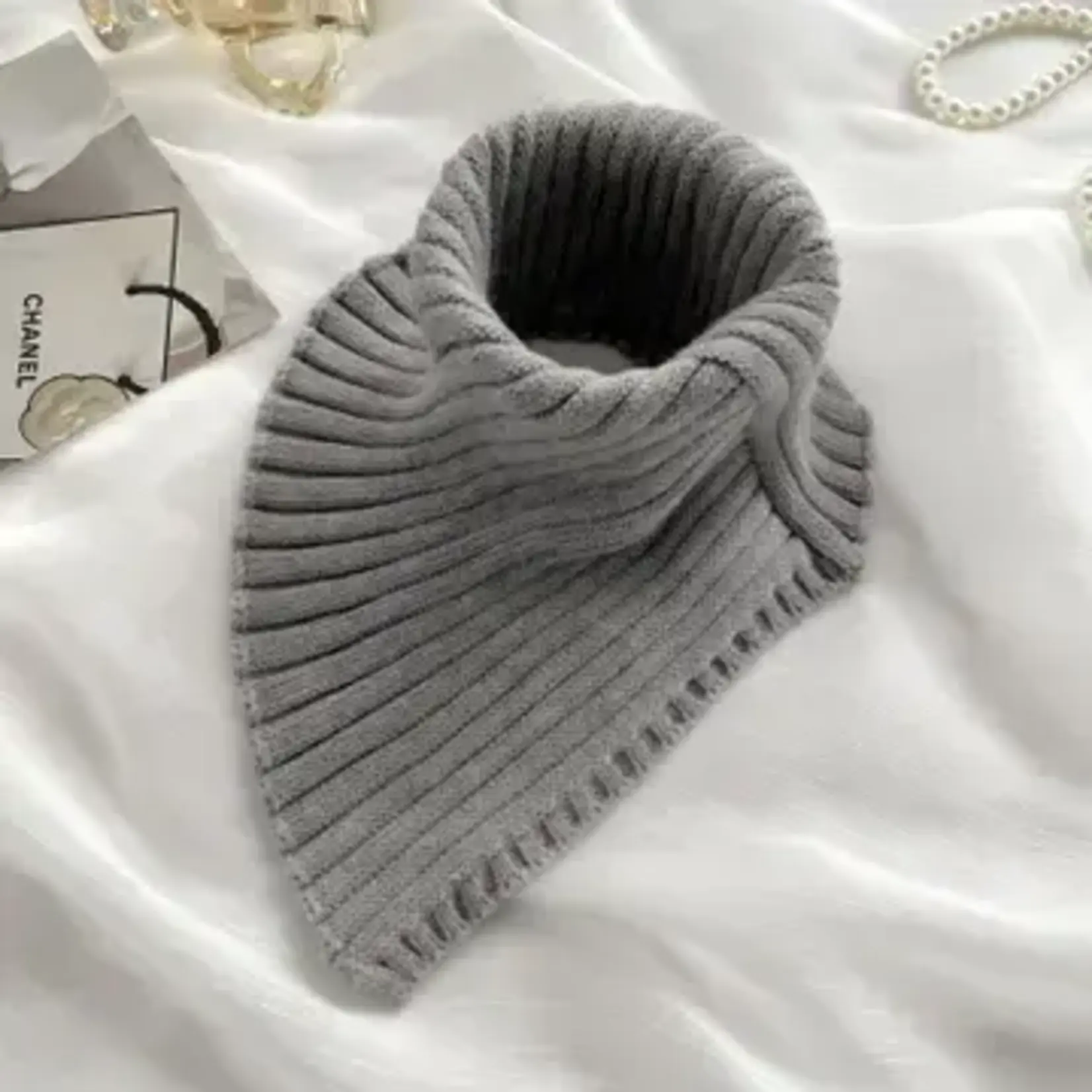 Dipped Shop Solid Color High Collar Warm Knit Scarve